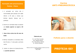 Vacina anti-pneumocócica - pacientes
