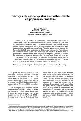 Servi&ccedil;os de sa&uacute;de, gastos e envelhecimento da popula&ccedil;&atilde;o