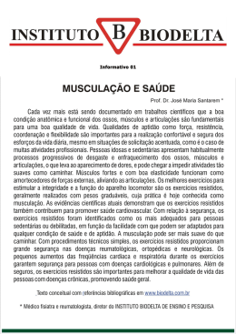 MuscuLAçÃo E sAúDE - Instituto Biodelta