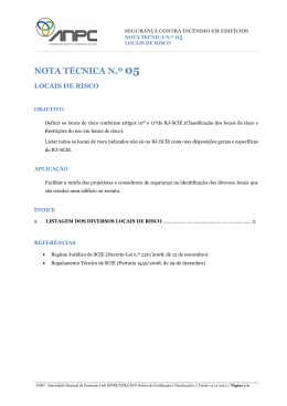 NOTA T&Eacute;CNICA N.&ordm; 05 - Autoridade Nacional de Protec&ccedil;&atilde;o Civil