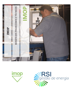 Vantagens IMOP - RSI Gestão de Energia