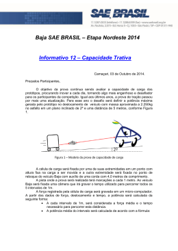 Informativo 12 - Prova de Tra&ccedil;&atilde;o