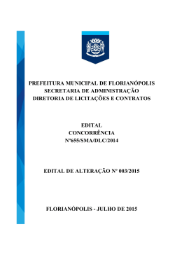 PREFEITURA MUNICIPAL DE FLORIANÓPOLIS