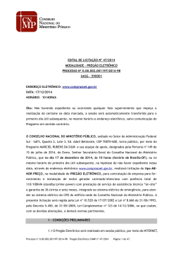 Edital de Licitação - Conselho Nacional do Ministério Público