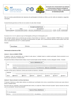 Instru&ccedil;&otilde;es para o preenchimento dos Impressos de Participa&ccedil;&atilde;o ao