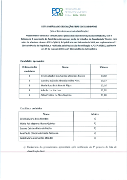 Procedimento concursal comum para o preenchimento