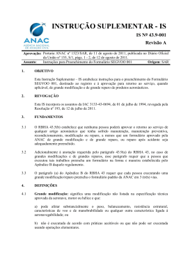 Instru&ccedil;&otilde;es para Preenchimento do Formul&aacute;rio SEGVOO 001