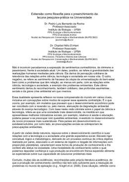 Extens&atilde;o como filosofia para o preenchimento da lacuna