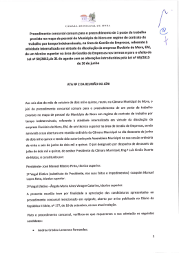 Procedimento concursal comum para o preenchimento de 1 posto