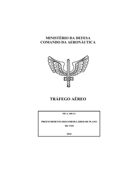 Manual de preenchimento dos planos de v&ocirc;o