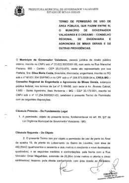 TERMO DE PERMISSÃO DE USO DE ÁREA PÚBLICA - Crea