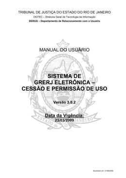 Cessão e Permissão de Uso - Tribunal de Justiça do Estado do Rio