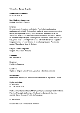 Decisão 101/2001 - Plenário - Tribunal de Contas da União
