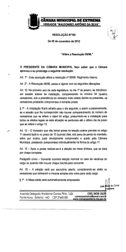 Altera a Resolu&ccedil;&atilde;o 06/96