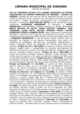 37&ordf; Sess&atilde;o Ordin&aacute;ria da s&eacute;tima legislatura da C&acirc;mara Municipal de