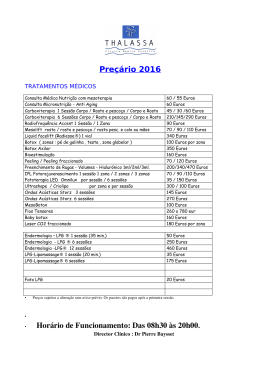 Pre&ccedil;&aacute;rio 2016 Hor&aacute;rio de Funcionamento: Das 08h30 &agrave;s 20h00.