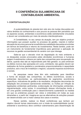 ii confer&ecirc;ncia sulamericana de contabilidade ambiental