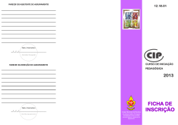 ficha de inscri&ccedil;&atilde;o - Junta Regional de Viana do Castelo