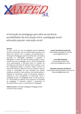 A forma&ccedil;&atilde;o do pedagogo para al&eacute;m da doc&ecirc;ncia