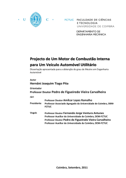 Projecto de Um Motor de Combust&atilde;o Interna para