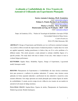 ENEGEP1999_A0149 1 Avaliando a Confiabilidade