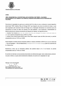 aviso - Câmara Municipal de Valongo