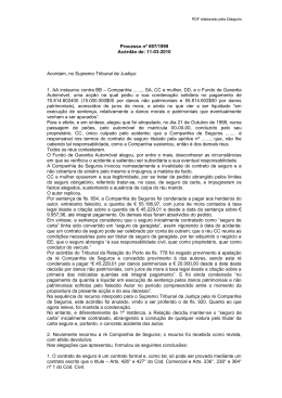 Ac&oacute;rd&atilde;o do STJ - Base de Dados Jur&iacute;dicos da DATAJURIS