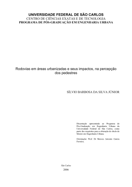 Rodovias em &aacute;reas urbanizadas e seus impactos, na percep&ccedil;&atilde;o