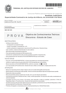 Prova - Tribunal de Justi&ccedil;a do Estado do Rio de Janeiro