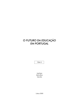 O FUTURO DA EDUCAÇÃO EM PORTUGAL