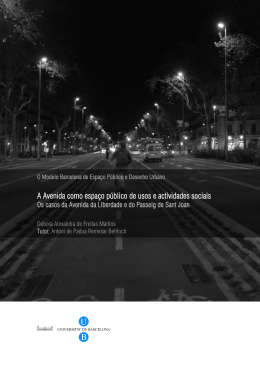 A Avenida como espa&ccedil;o p&uacute;blico de usos e actividades sociais