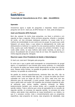 Transcri&ccedil;&atilde;o da Teleconfer&ecirc;ncia 4T14