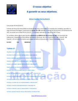 RESULTADOS PSICOL&Oacute;GICO TURMA 37: