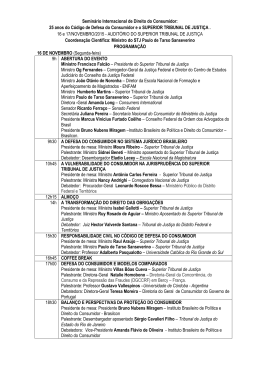 programação - Superior Tribunal de Justiça