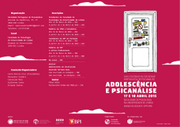 Programa XXVI Colóquio - Sociedade Portuguesa de Psicanálise