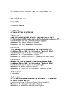 27 de abril 2013 Local: JCPM Symposium agenda 8:15