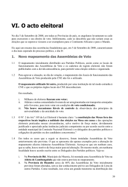 VI. O acto eleitoral