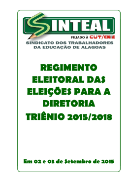 Regimento Eleitoral 2015