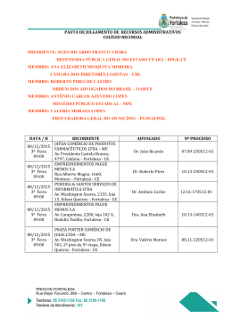 Pauta de Julgamento 08/12/2015