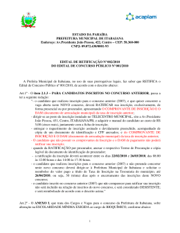 ESTADO DA PARA&Iacute;BA PREFEITURA MUNICIPAL DE ITABAIANA