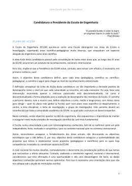 Programa da candidatura - Escola de Engenharia
