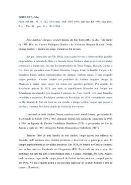 Jo&atilde;o Goulart - CPDOC - Funda&ccedil;&atilde;o Getulio Vargas