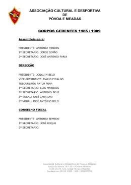 Historial dos Corpos Gerentes da A.C.D.P.M