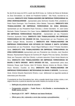 Negociações Coletivas Data-Base 2015. Dirigentes