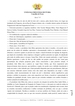 Ata 15/2014 - União das Freguesias de Évora