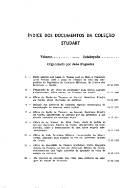 Índice dos documentos da Coleção Studart