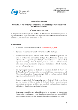 Edital. - Observat&oacute;rio Nacional