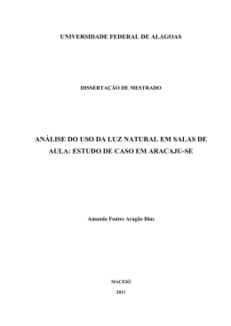 an&aacute;lise do uso da luz natural em salas de aula