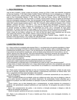 DIREITO DO TRABALHO E PROCESSUAL DO TRABALHO