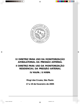 IV DIRETRIZ PARA USO DA MONITORIZAÇÃO